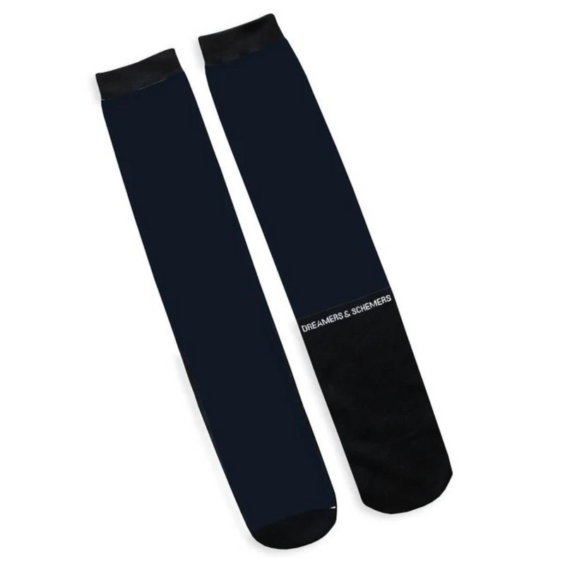 Dreamers & Schemers Simple Solid Black Riding Socks