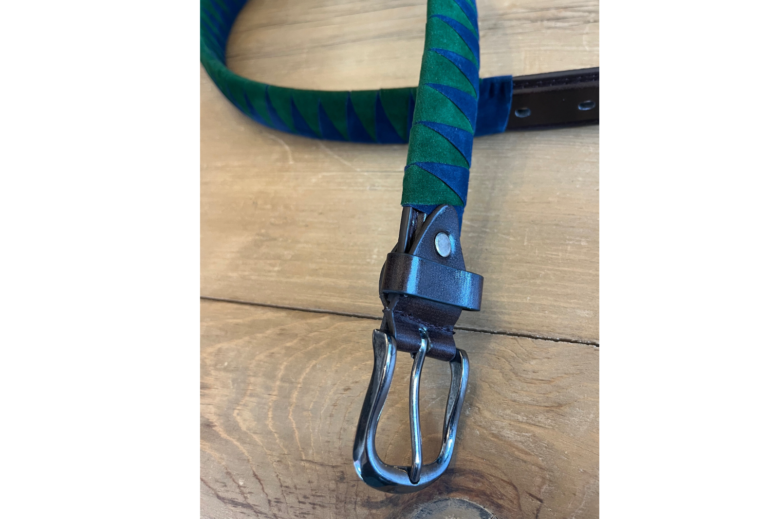 DFG Equestrian Blue with Green Velvet Belt