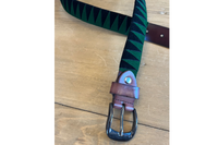 Πράσινο με Καφέ DFG Equestrian Βελούδινη Ζώνη