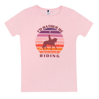 Women Pink Rather Be Riding T-Shirt