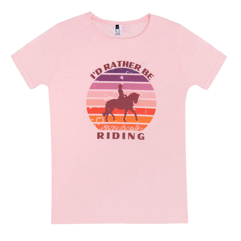 Women Pink Rather Be Riding T-Shirt