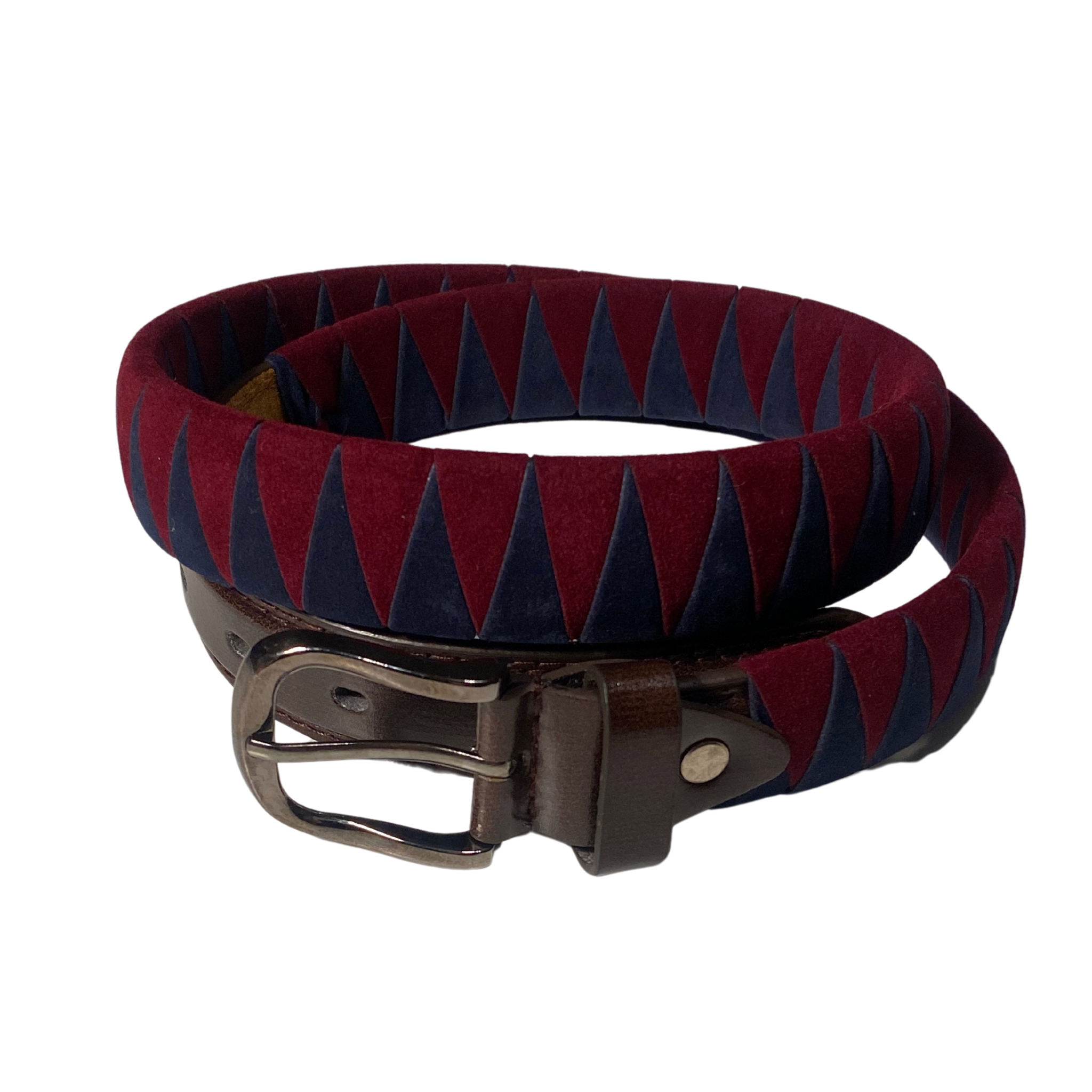 DFG Equestrian Burgundy with Blue Velvet Belt