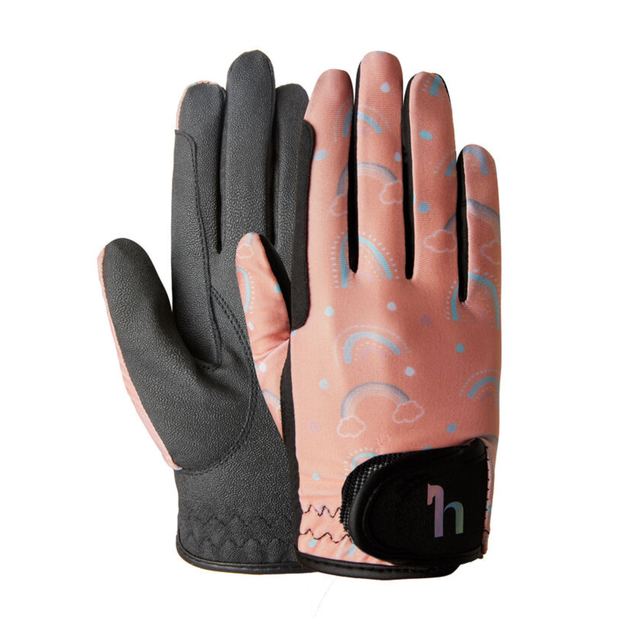 Horze Pink Rainbow Kids' Riding Gloves