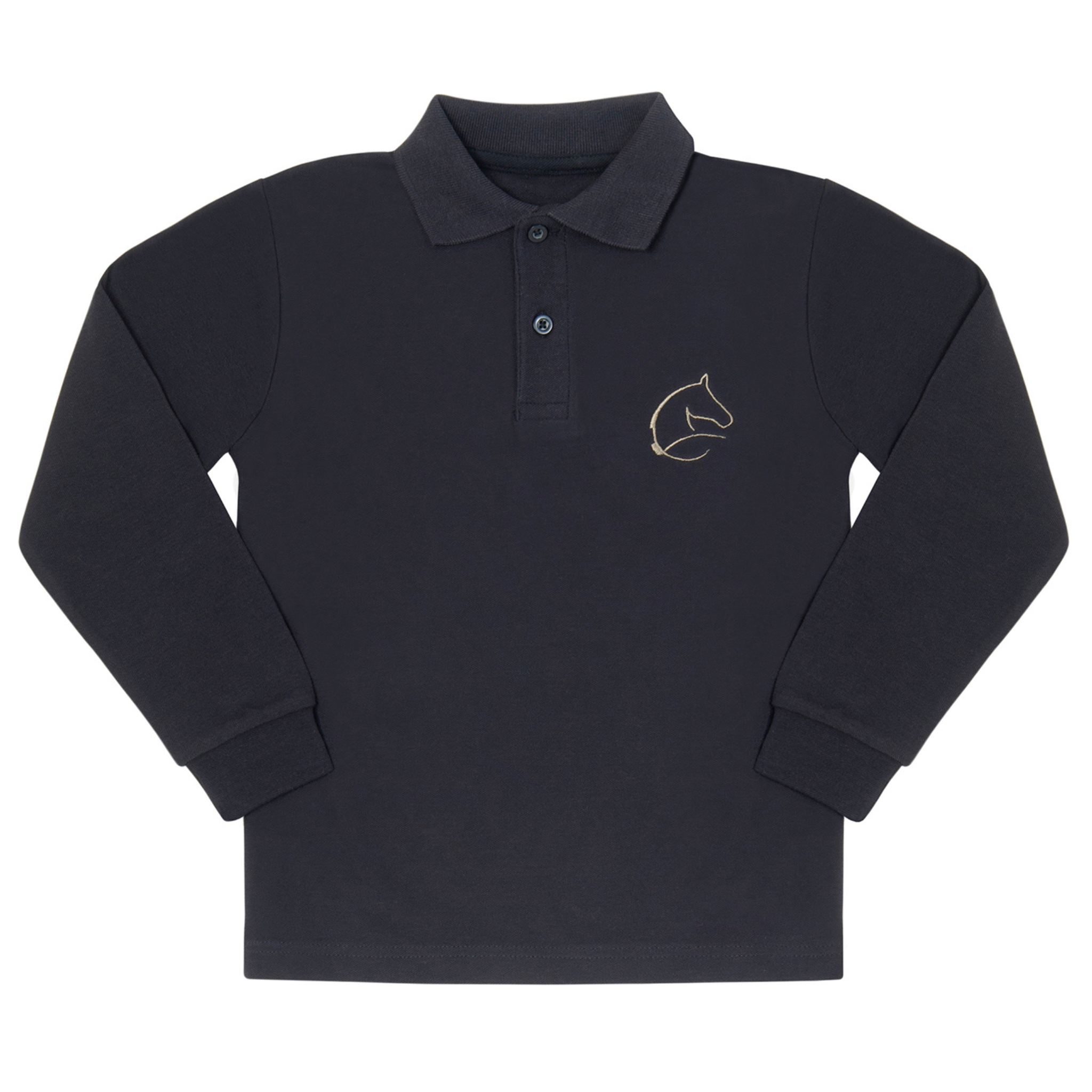 Women ALKB Navy Blue Polo Shirt