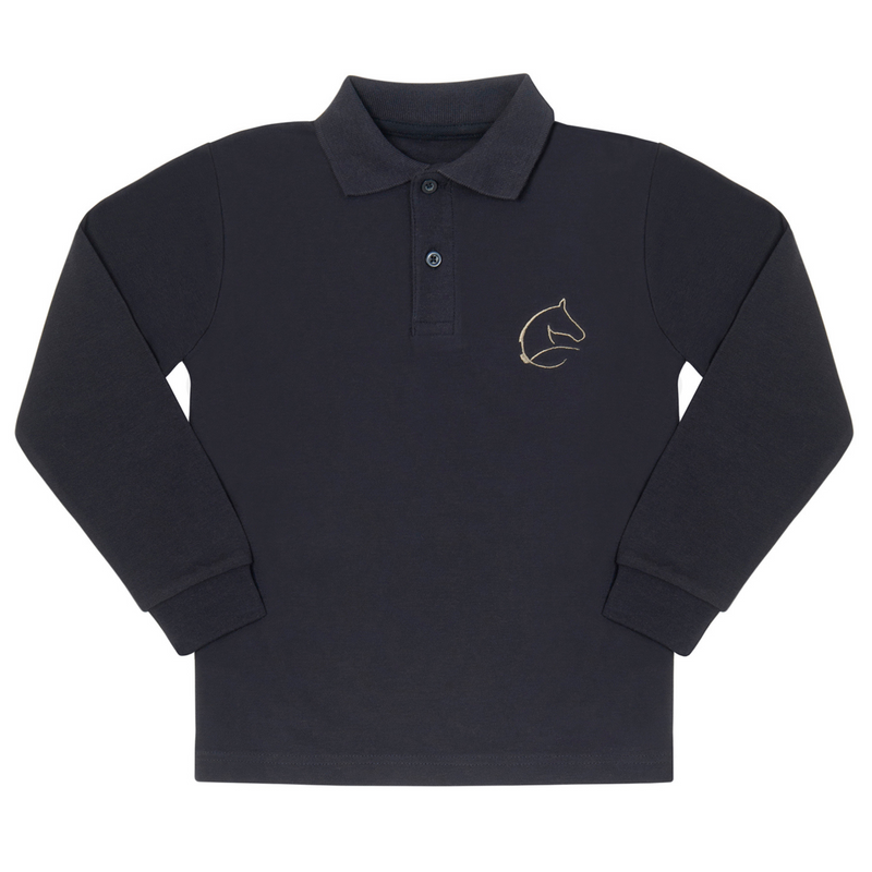 Women ALKB Navy Blue Polo Shirt