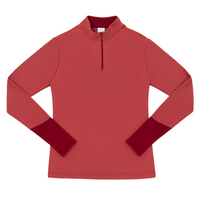 Kid's Tile Red Mosa Long Sleeve Training Shirt