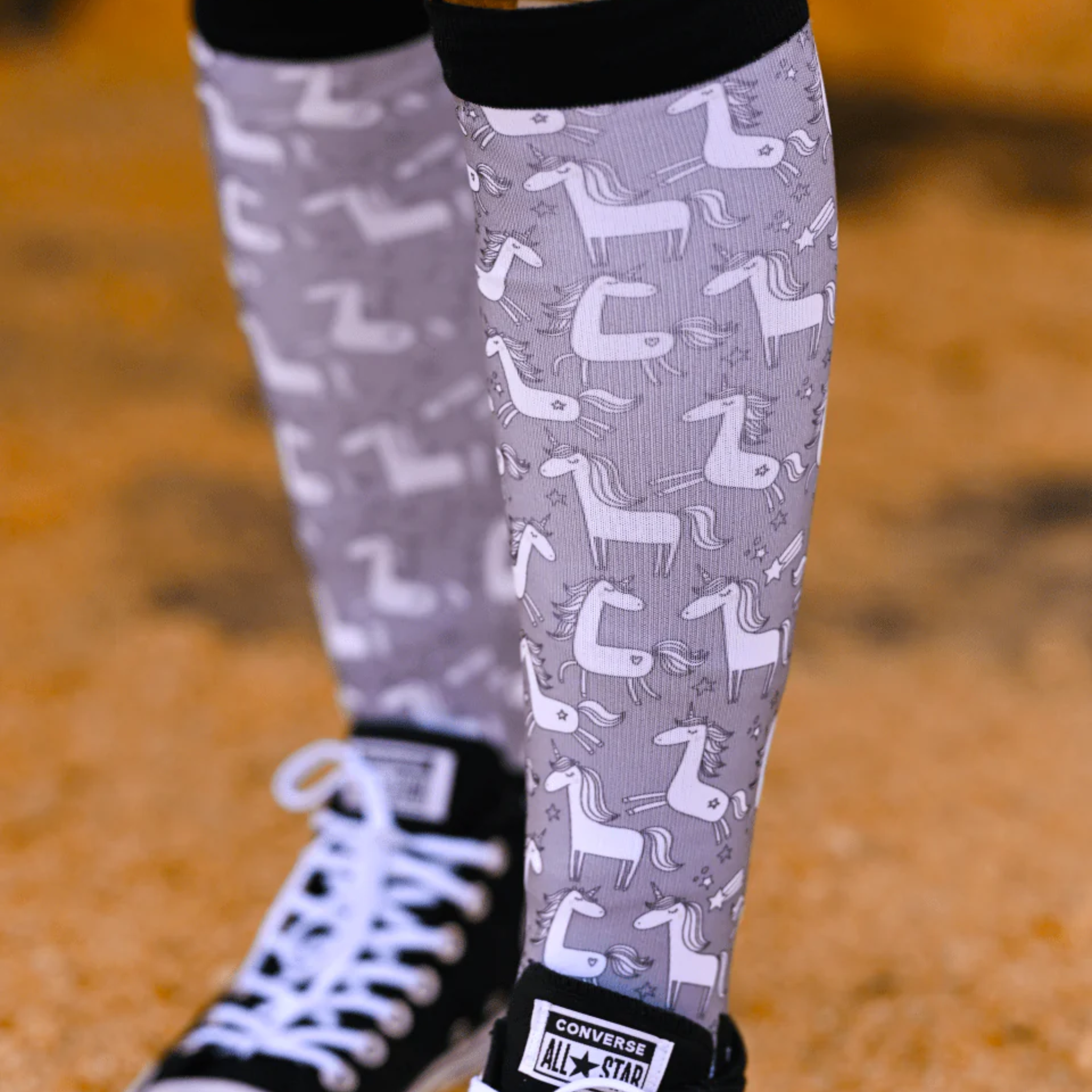 Dreamers & Schemers Grey Unicorn Pair & A Spare Riding Socks