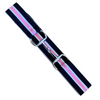 EMEQ Equestrian Black with Pink Stripe Elastic Belt