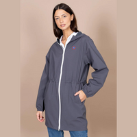 Flotte Waterproof Long Jacket Unisex Grey Anthracite Raincoat