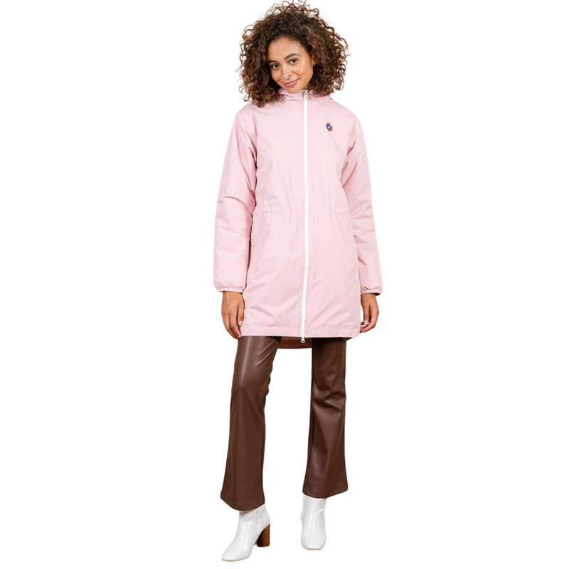 Flotte Waterproof Long Jacket Unisex Pink Blush Raincoat