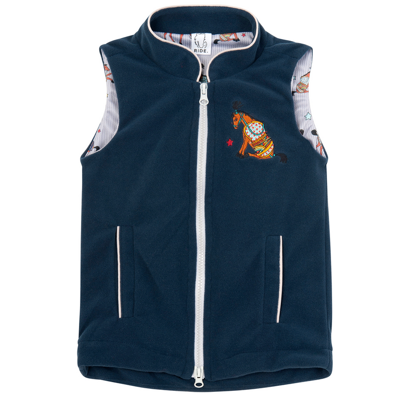 Kids Lucky Blue Fleece Riding Vest