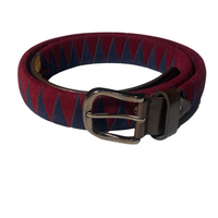 DFG Equestrian Burgundy with Blue Velvet Belt