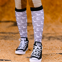 Dreamers & Schemers Grey Unicorn Pair & A Spare Riding Socks