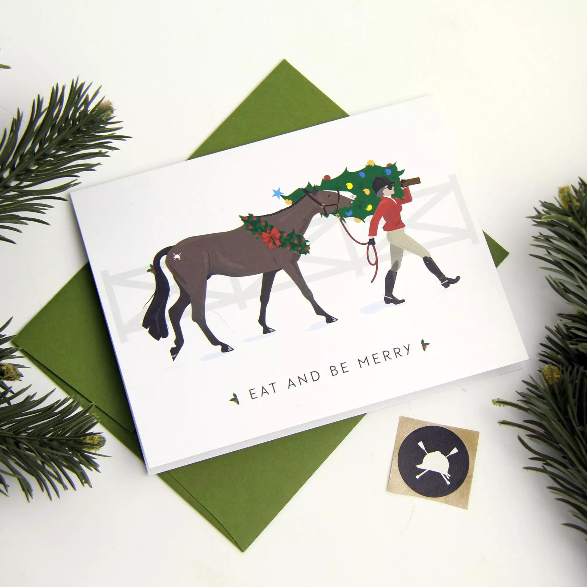 Hunt Seat PaperCo Eat and Be Merry Card