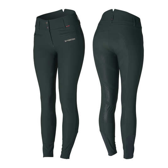 Horze B Vertigo Tiffany Thermo Silicone Full Seat Breeches Navy for Women