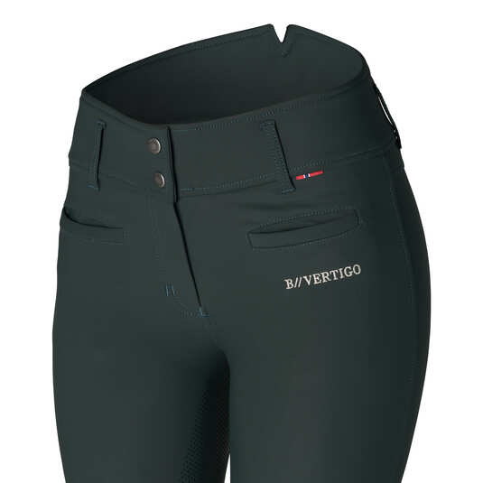 Horze B Vertigo Tiffany Thermo Silicone Full Seat Breeches Navy for Women