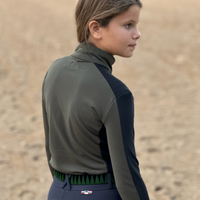 Kid's Green Jasper Active Winter Training Shirt