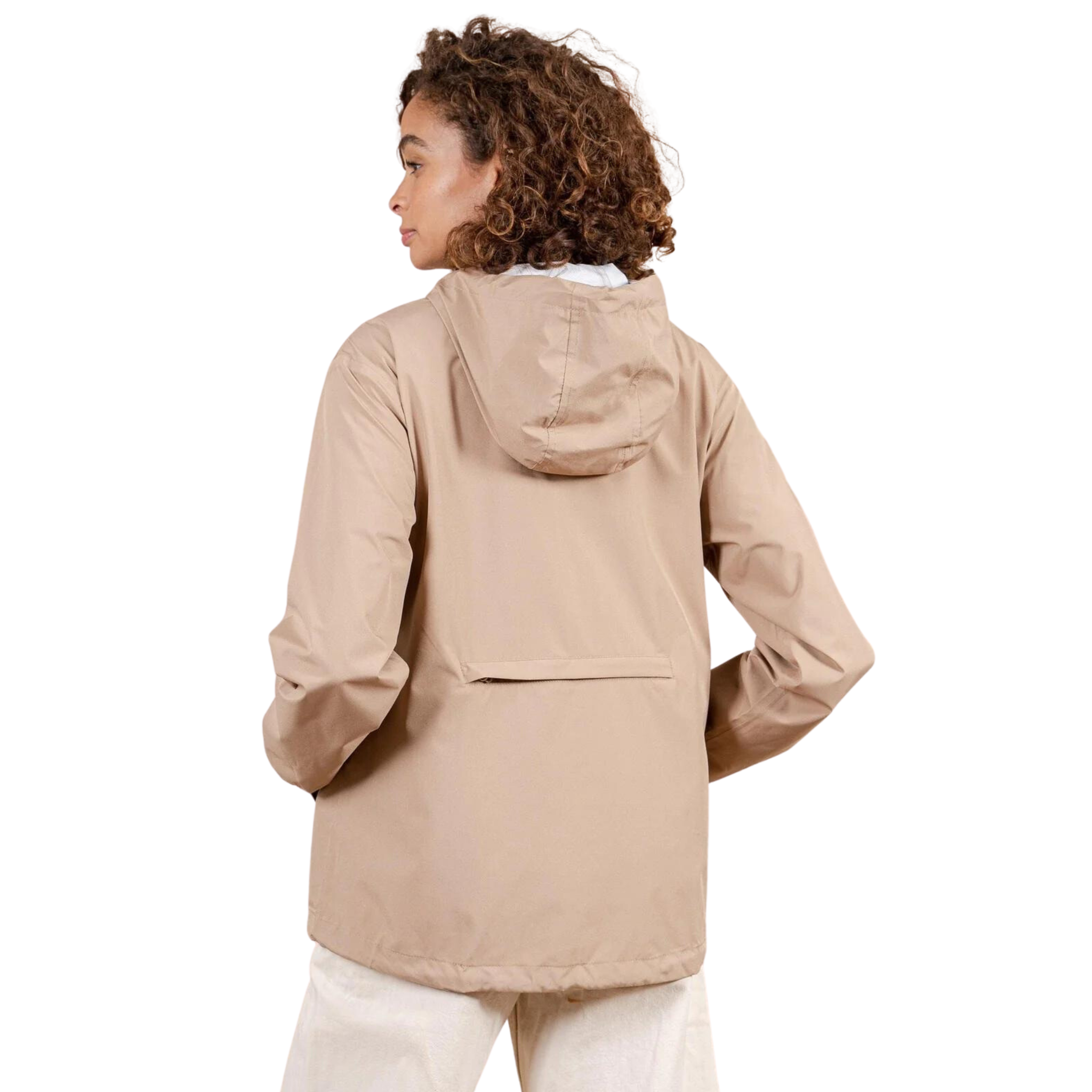 Flotte Waterproof Long Jacket Unisex Creme Raincoat