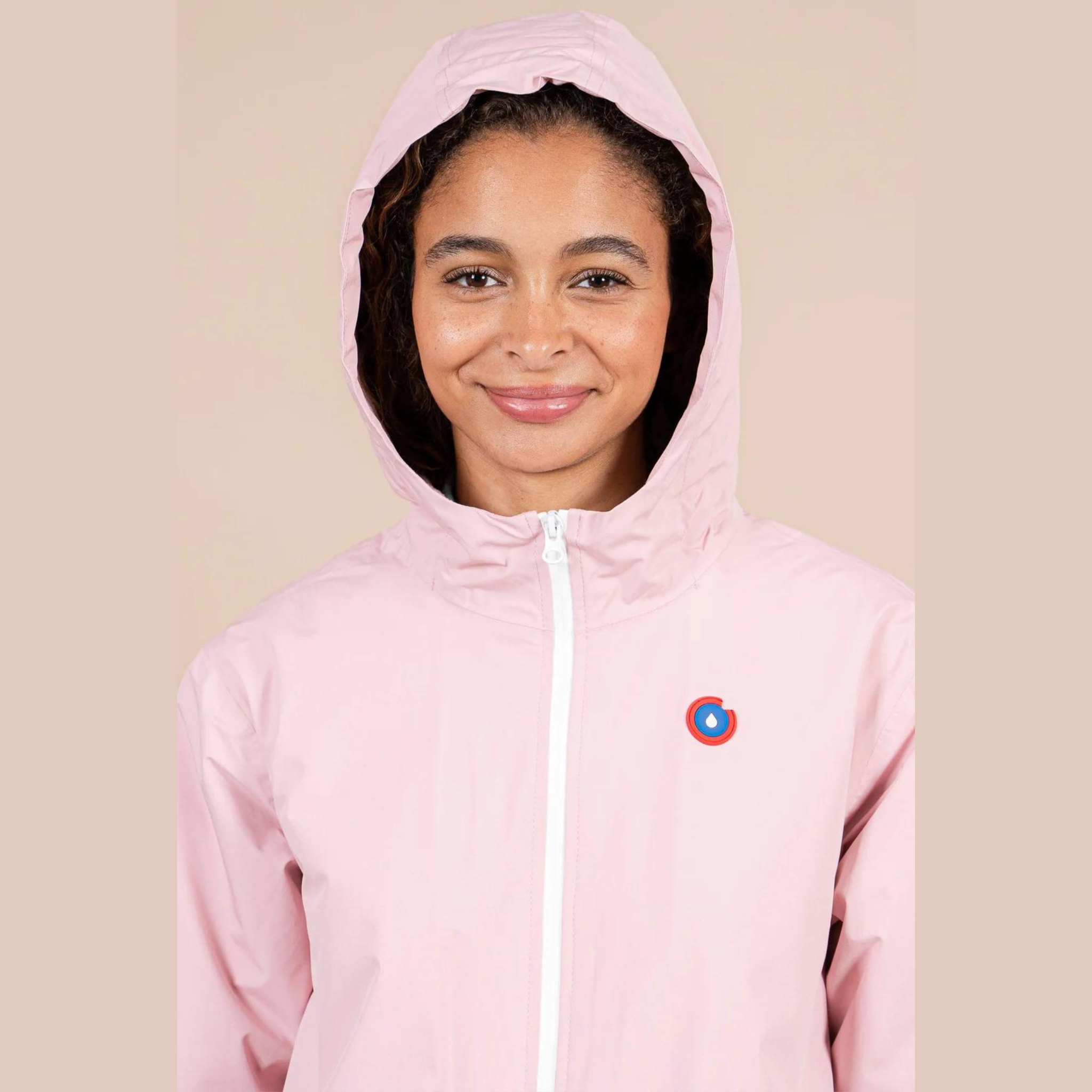 Flotte Waterproof Long Jacket Unisex Pink Blush Raincoat