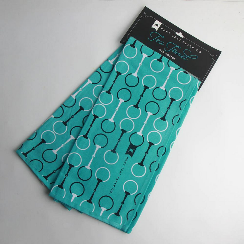 Hunt Seat PaperCo Snaffle Bits Tea Towel