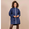 Flotte Waterproof Long Jacket Unisex Blue Indigo Raincoat