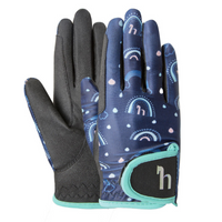 Horze Blue Rainbow Kids' Riding Gloves