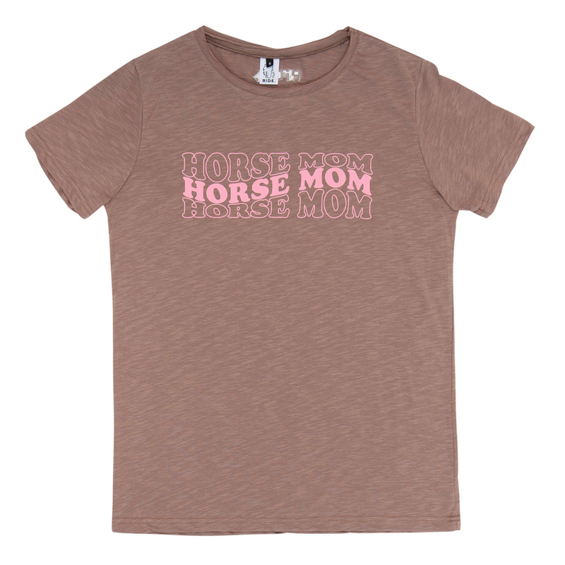 Women Brown Horse Mom T-Shirt