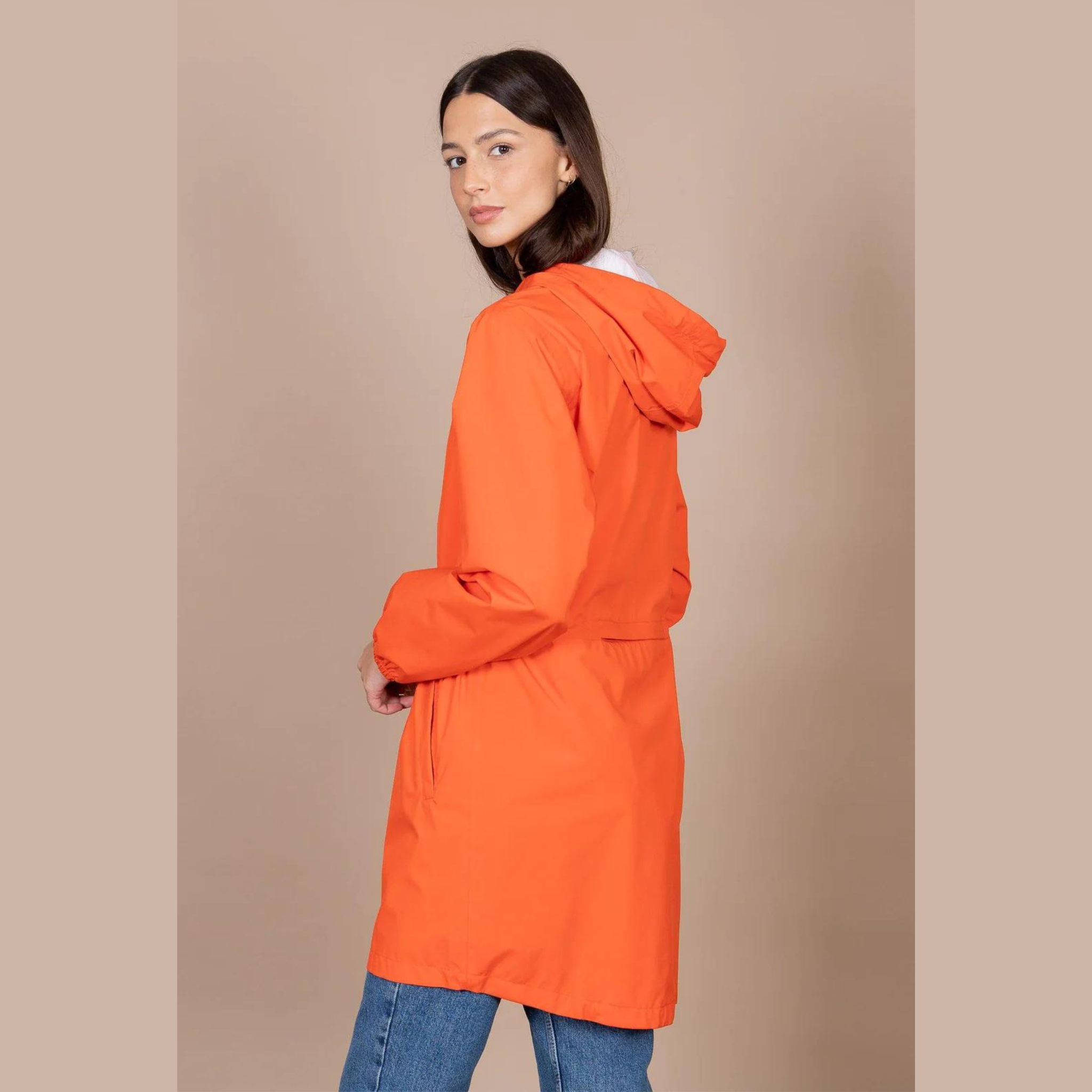 Flotte Waterproof Long Jacket Unisex Tomato Raincoat