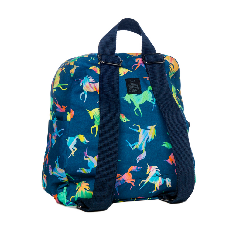 Bleecker & Love Blue Horse Fun Backpack