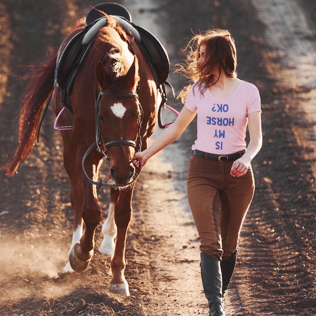 Women Pink Is My Horse Ok T-Shirt