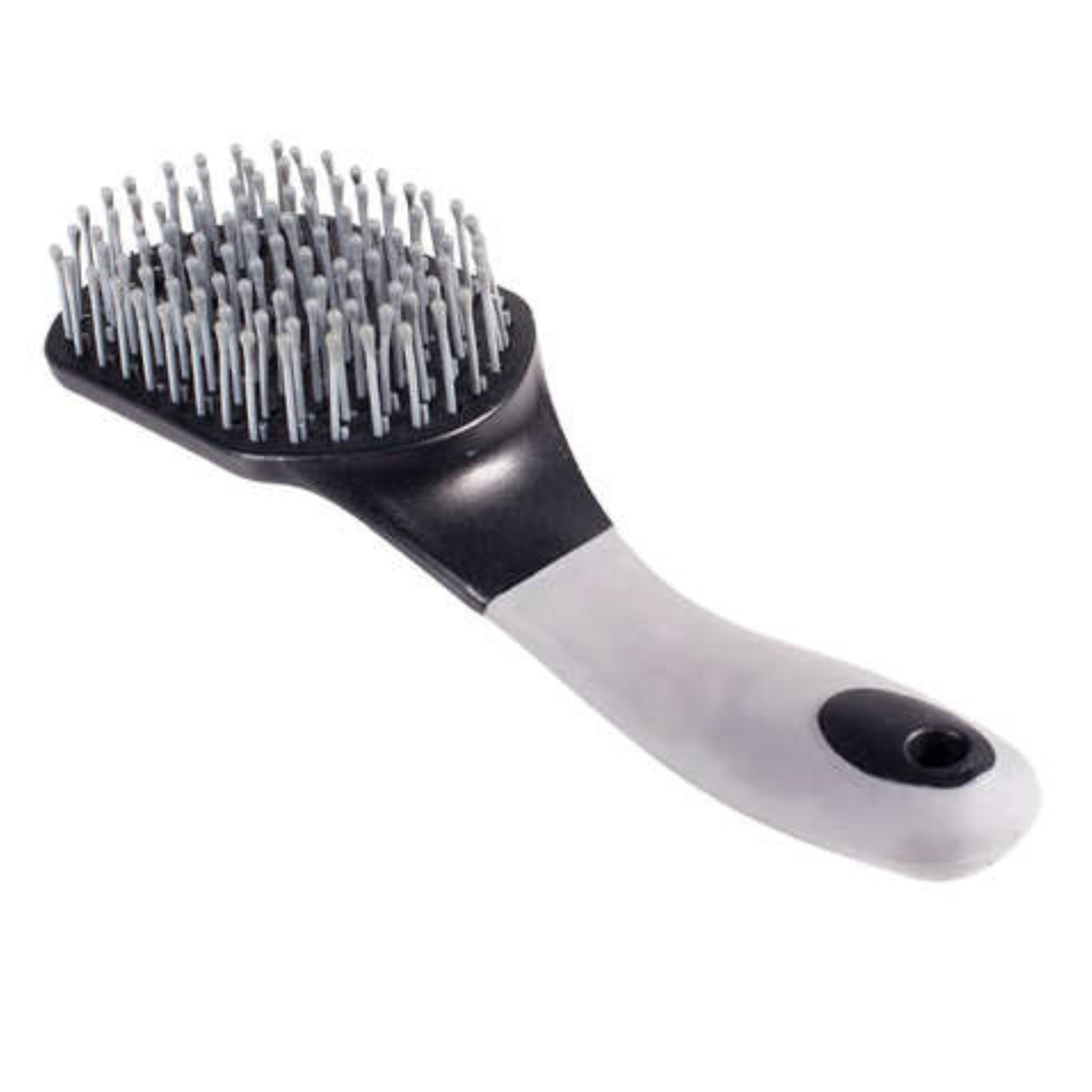 Horze Grey Softgrip Brush for Mane and Tail